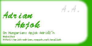 adrian apjok business card